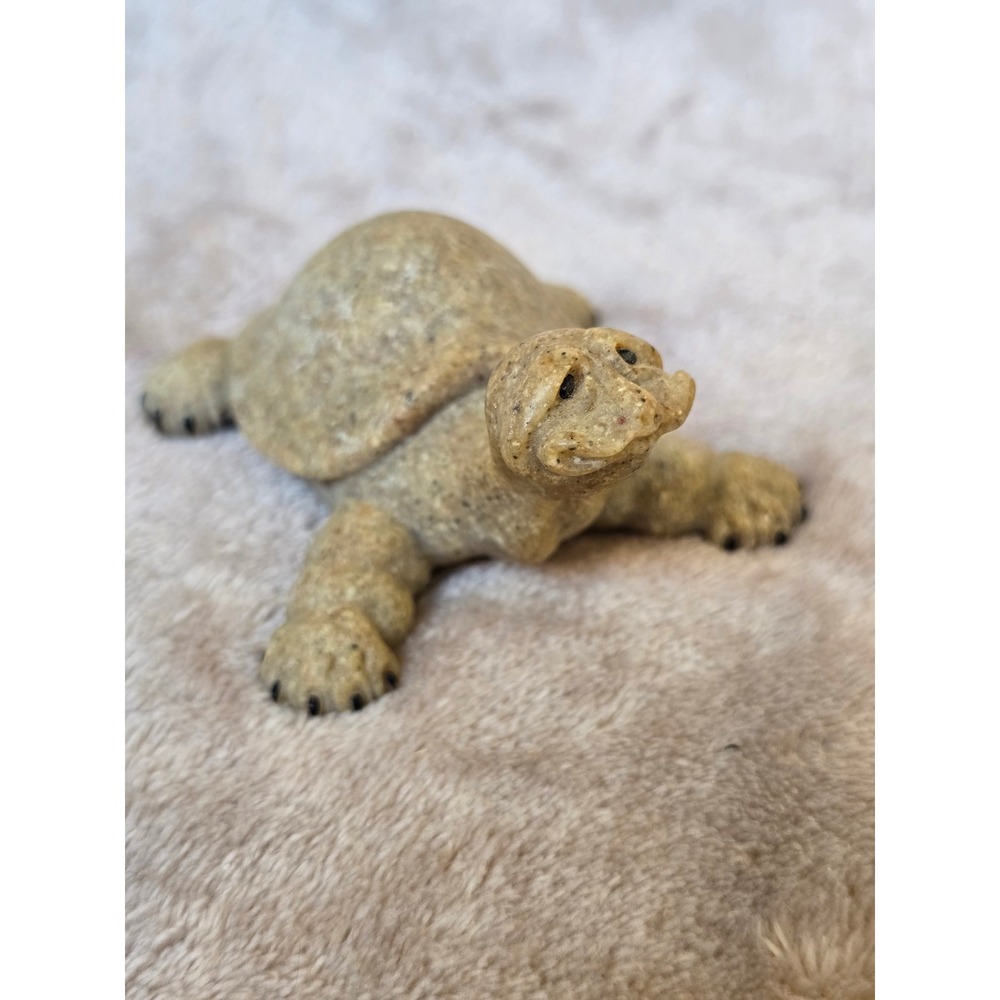 Quarry Critters Trudie Turtle Figure Second Nature Design 2000 Faux Stone Resin
